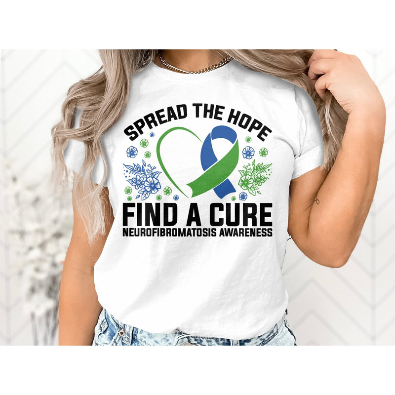 Neurofibromatosis Awareness Svg Png, Spread The Hope Find a Cure Svg, NF Awareness Ribbon Svg Cricut Sublimation Design.jpg