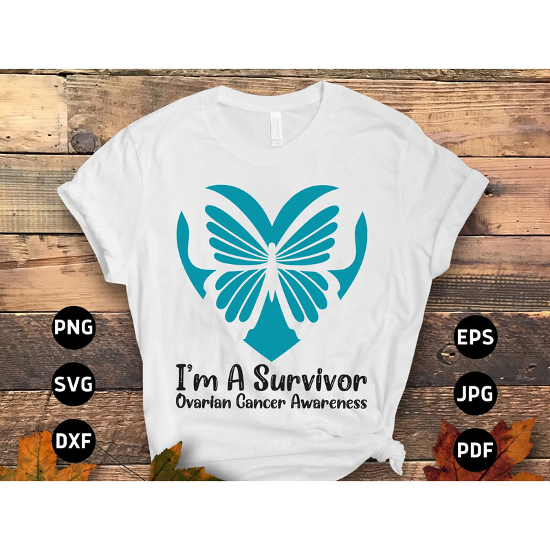 Ovarian Cancer Awareness Svg Png, Ovarian Cancer Ribbon Survivor Svg, Teal Ribbon Svg Cricut Cut File Sublimation.jpg