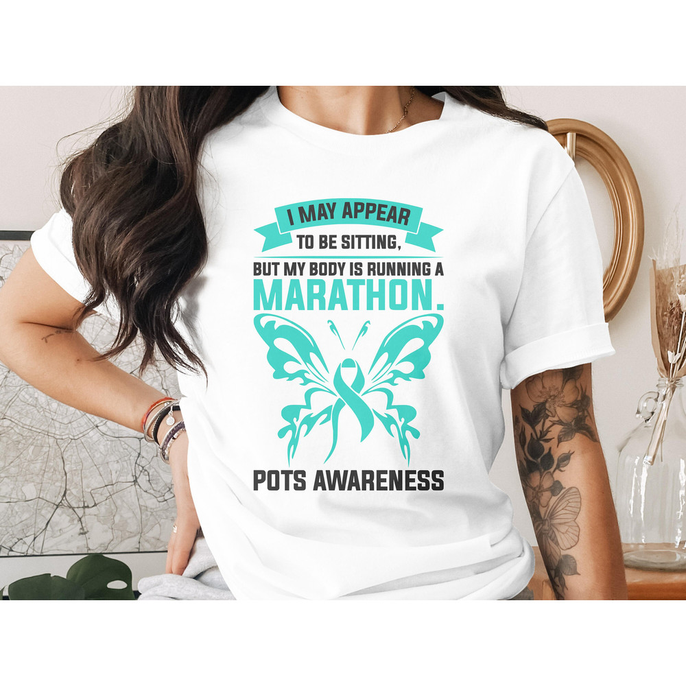 POTS Awareness Svg Png, My Body Is Running A Marathon Svg, POTS Syndrome Svg, Turquoise Ribbon Svg, Dysautonomia Awareness Svg Cricut.jpg