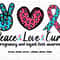 Pregnancy and Infant Loss Awareness Svg Png, Peace Love Cure Svg, Pink and Blue Ribbon Svg Cricut Sublimation Design.jpg
