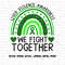Rainbow Liver Cancer Awareness Svg Png, We Fight Together Svg, Emerald Green Ribbon Svg, Liver Cancer Support Svg Cricut Sublimation Design.jpg