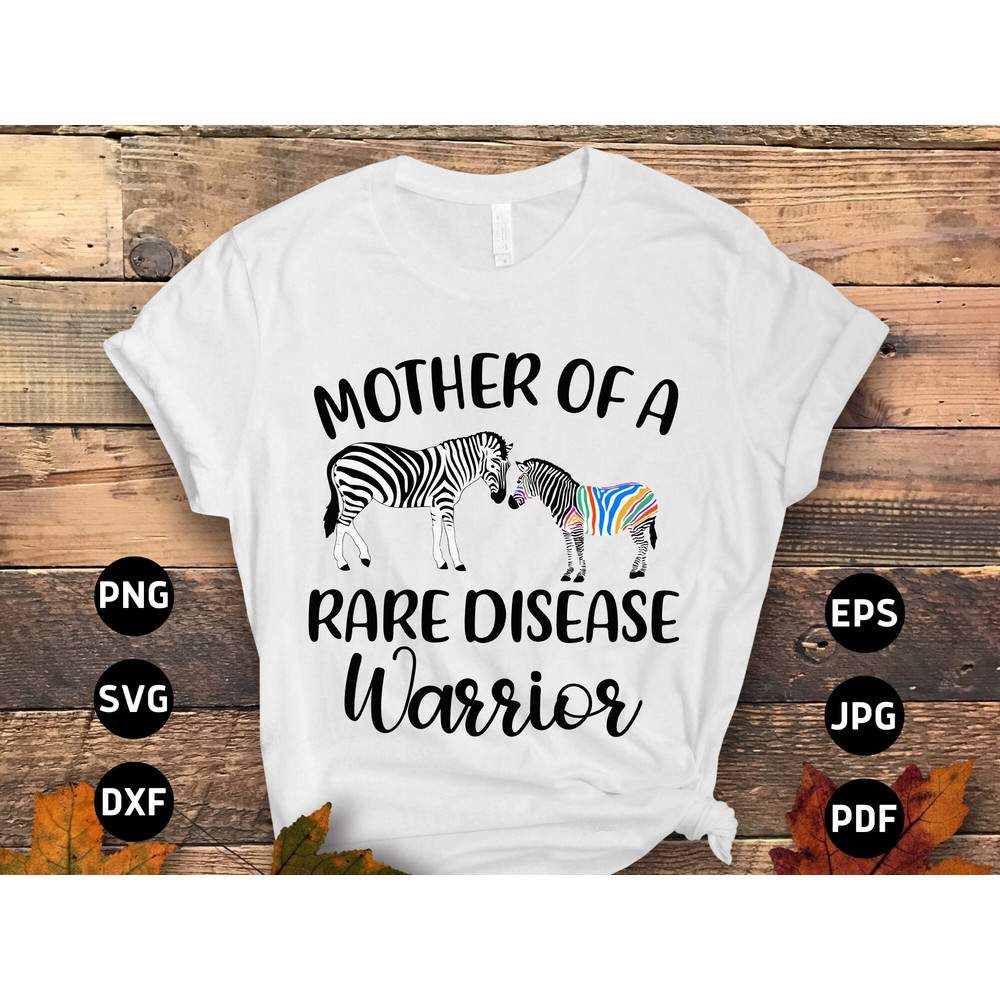 Rare Disease Awareness Mom Svg Png, Mother of a Rare Disease Warrior Svg, Zebra Ribbon Svg, Ehlers-danlos Syndrome Svg Cricut Sublimation.jpg