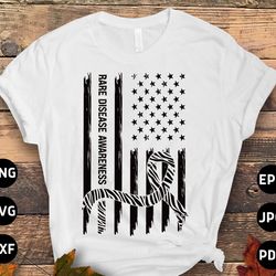 rare disease awareness svg png, rare disease flag svg, zebra ribbon svg, ehlers-danlos syndrome svg cricut sublimation d