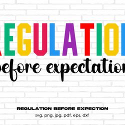 regulation before expectation svg png, back to school svg, 1st day of school svg cut file cricut sublimation