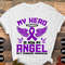 Rett Syndrome Awareness Svg Png, My Hero Is Now My Angel Svg, Purple Ribbon Svg Cricut Cut File Png Sublimation Designs.jpg