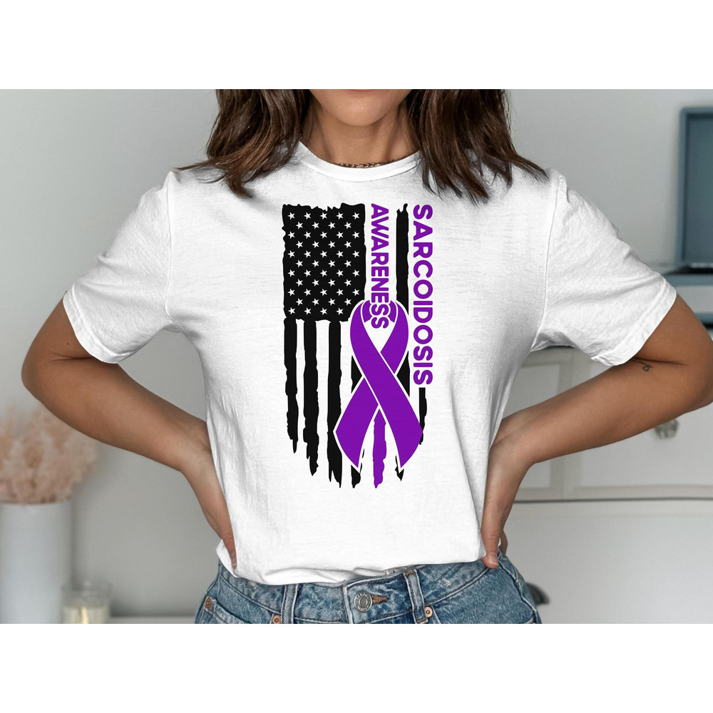 Sarcoidosis Awareness Svg Png, Sarcoidosis Awareness Flag Svg, Purple Ribbon Svg Cricut Cut File Sublimation.jpg