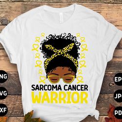 sarcoma cancer awareness svg png, sarcoma cancer warrior afro messy bun svg, yellow ribbon svg, sarcoma support cricut s
