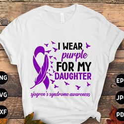 sjogrens syndrome awareness svg png, sjogrens syndrome usa flag svg, purple ribbon svg, autoimmune disease cricut sublim