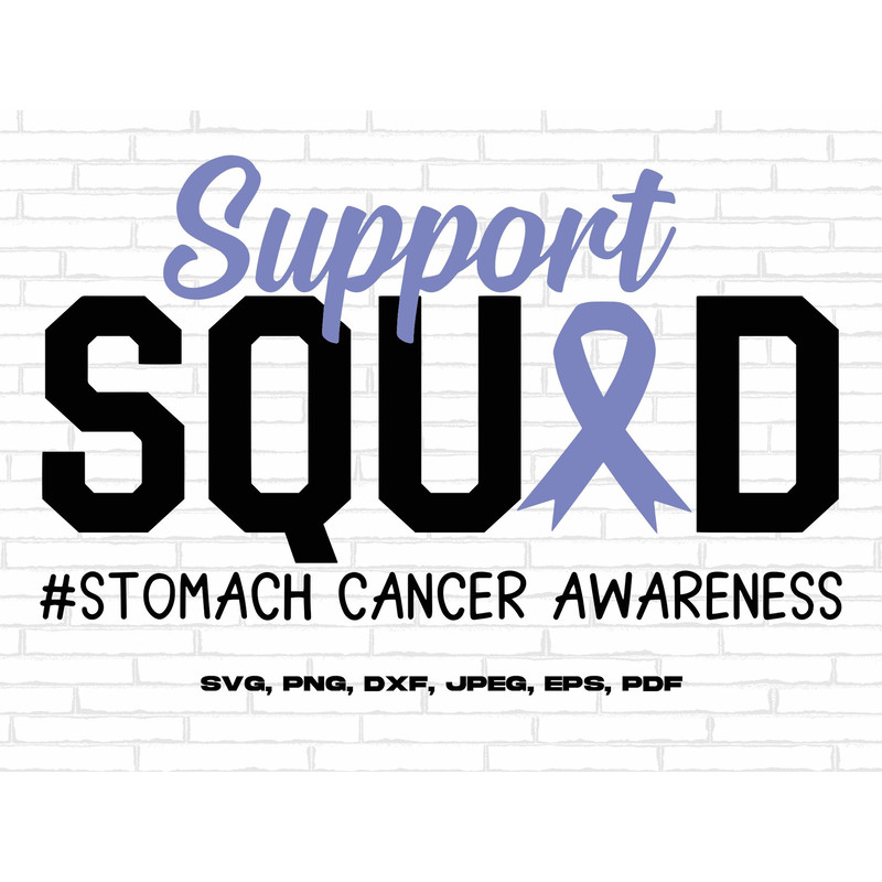 Stomach Cancer Awareness Svg Png, Support Squad Svg, Periwinkle Ribbon Svg Cricut Sublimation Design.jpg