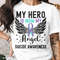 Suicide Prevention Awareness Svg Png, My Hero Is Now My Angel Svg Png, Teal Purple Ribbon Svg Cricut File Sublimation.jpg