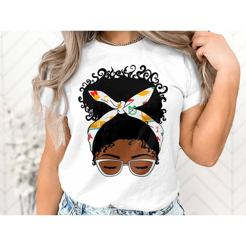 Teacher Afro Messy Bun Svg Png, Back to School African American Teacher Svg Download, 1st Day of School Svg File Cricut Sublimation Design.jpg
