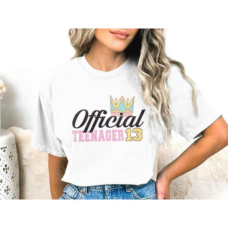 Teenager Svg Png, 13th Birthday Svg, Official Teenager Svg, Funny Teenager Gifts, Thirteen Birthday Svg Cut File Cricut Sublimation.jpg