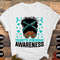 Tourette Syndrome Awareness Svg Png, Afro Messy Bun Tourette Syndrome Svg, Black Girl Teal Ribbon Svg Cricut File Sublimation Design.jpg
