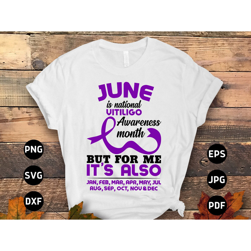 Vitiligo Awareness Svg Png, June Is National Vitiligo Awareness Month Svg, Vitiligo Awareness Purple Ribbon Vitiligo Support Sublimation.jpg