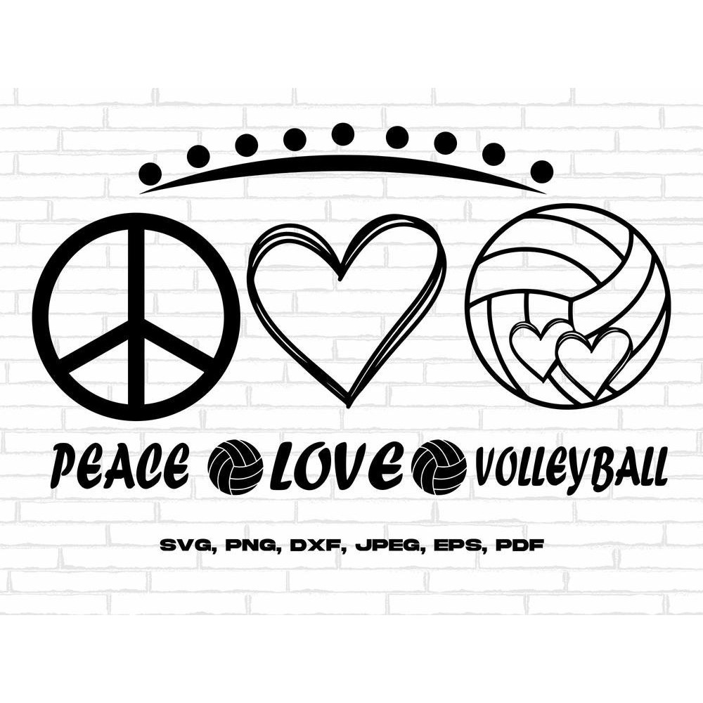 Volleyball Svg Png, Peace Love Volleyball Svg, Volleyball Svg Cricut Cut File, Volleyball Sublimation Design.jpg