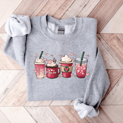 new! womens valentines day sweatshirt, valentine coffee sweatshirt, womens valentines day sweater, valentines day shirt