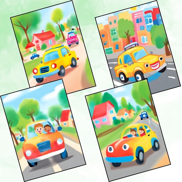 Cute Cars Reverse Coloring Pages | Draw & Reveal Cool Cars ( - Inspire ...