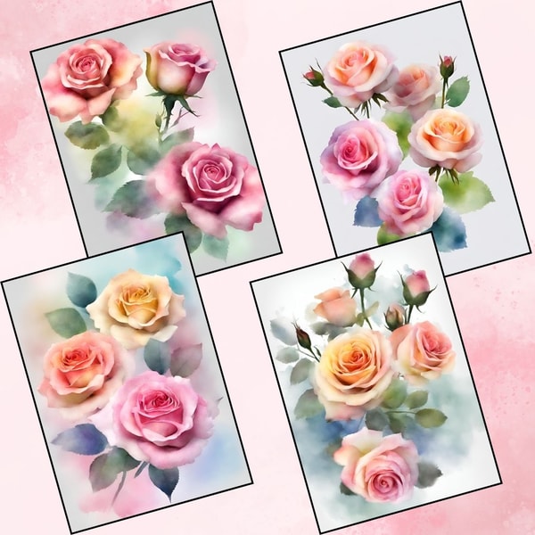 Roses Reverse Color 12 Stunning Rose Reverse Coloring Pages for Instant Creativi | Inspire ...
