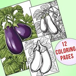 Tiny Eggplant Explorers! 12 Fun and Engaging Brinjal Coloring Pages for Kids