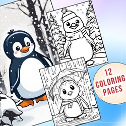 12 Cute Penguins Coloring Pages | Color Your Way to a Winter Wonderland