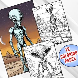 12 Fun and Creative Alien Coloring Pages for Kids of All Ages