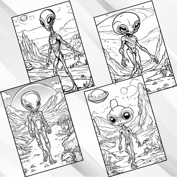 Alien Pattern Coloring 12 Fun and Creative Alien Coloring Pages for Kids of All Age | Inspire ...