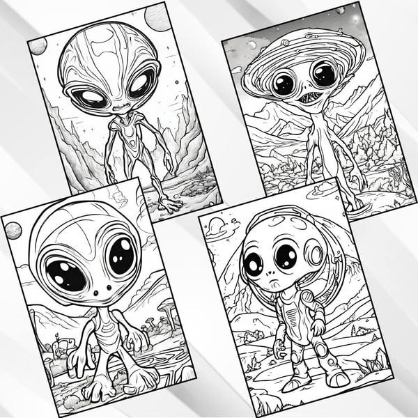 Alien Pattern Coloring 12 Fun and Creative Alien Coloring Pages for Kids of All Age | Inspire ...