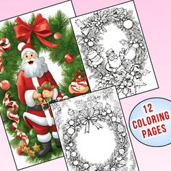 12 Pretty Christmas Reef Coloring Pages