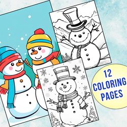 Winter Wonderland Awaits! 12 Printable Snowman Coloring Pages for All Ages