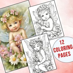 12 Enchanting Baby Flower Fairy Coloring Pages! Screen-free Activities