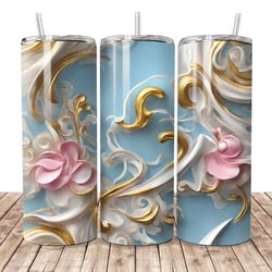 Embrace Spring's Whispers with 3D Tumbler Wrap - Refresh Your Drinkware