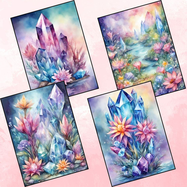 Fantasy Crystal Garden Reverse Coloring Pages 2.jpg