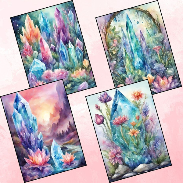 Fantasy Crystal Garden Reverse Coloring Pages 3.jpg