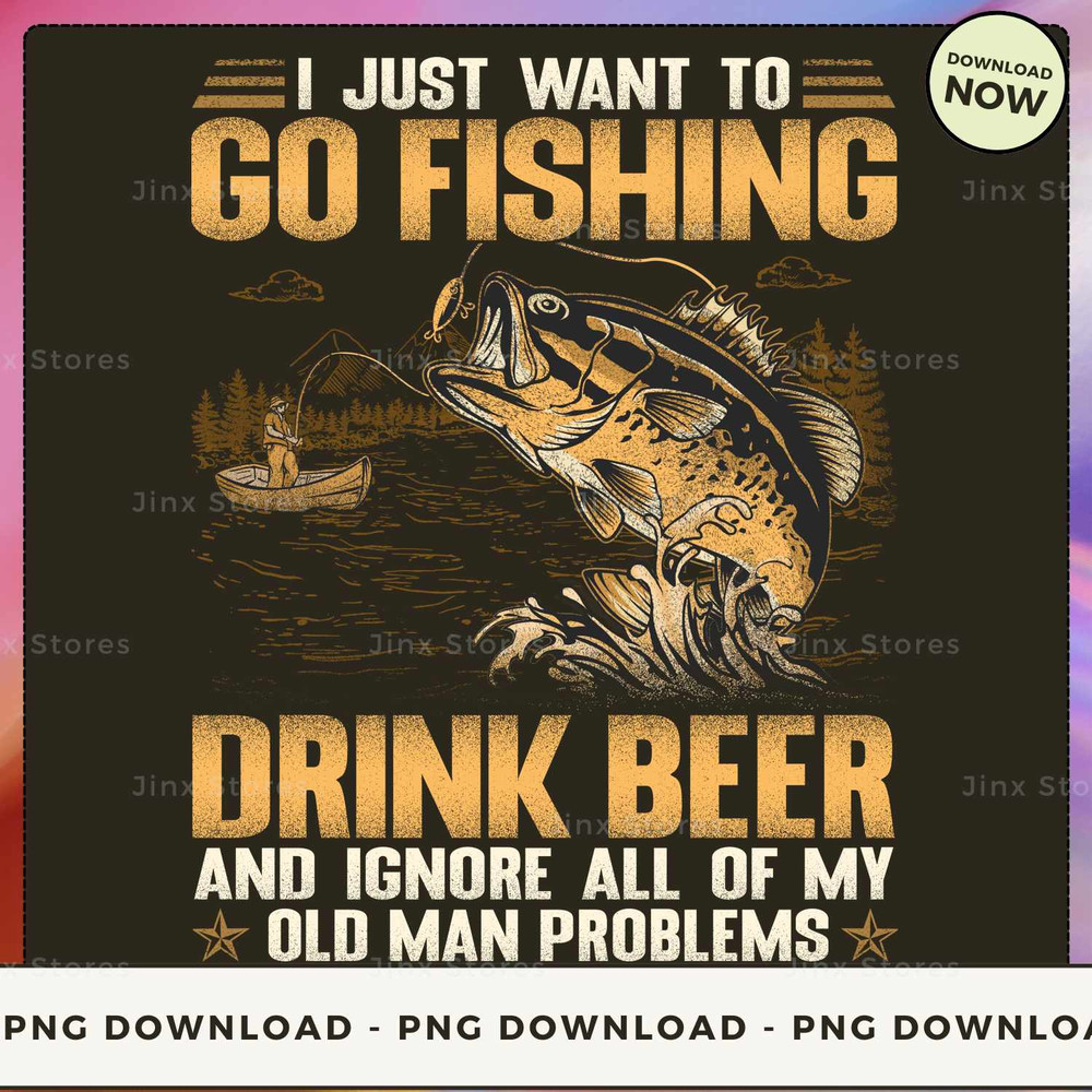 Fishing - Drink Beer And Ignore Old Man Problems GSA052_1.jpg