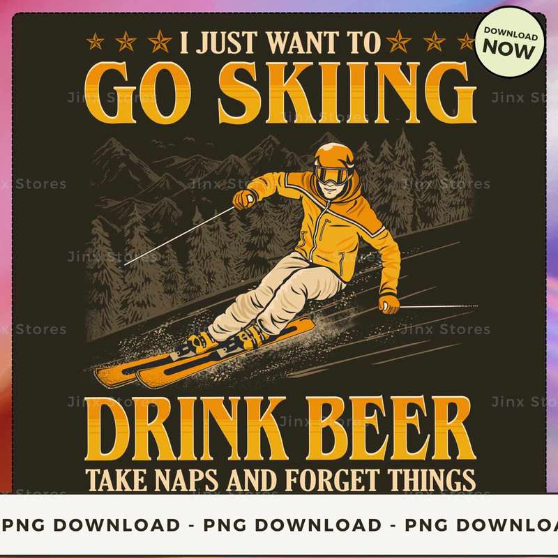 Skiing - Drink Beer Take Naps Forget Things GEC110.jpg