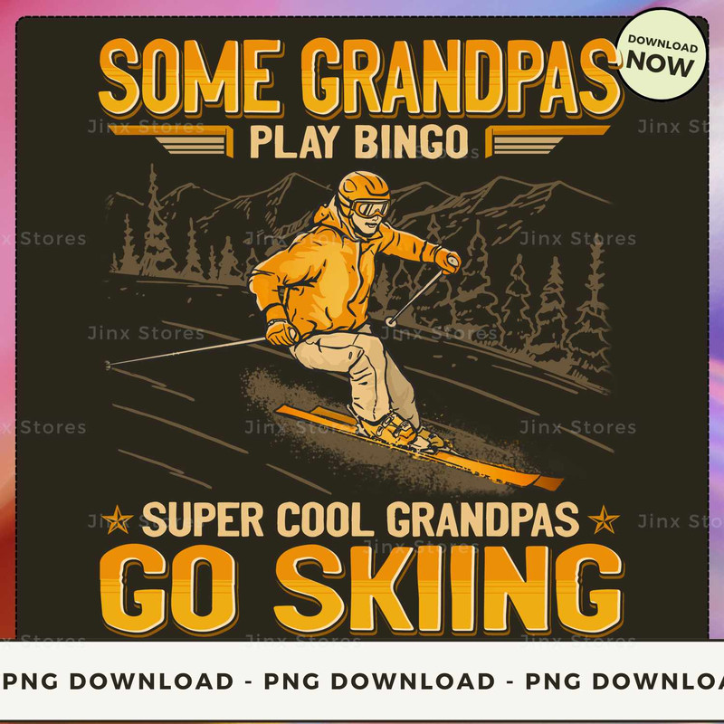 Skiing - Super Cool Grandpas Bingo GEA145.jpg