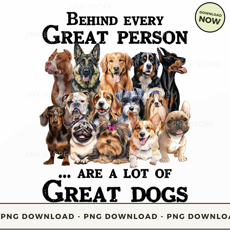 Behind every great person are a lot of great dogs.jpg