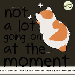 digital | not a lot going on at the moment - funny cat t-shirt, hoodie, sweatshirt design - high-resolution png file