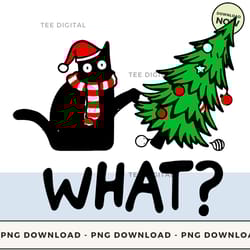 digital | cool black cat wearing scarf - what you scare me - christmas black cat t-shirt, hoodie, sweatshirt design - hi