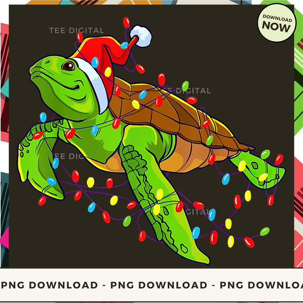 Turtle Wearing Noel Hat - Cute Christmas Turtle.jpg
