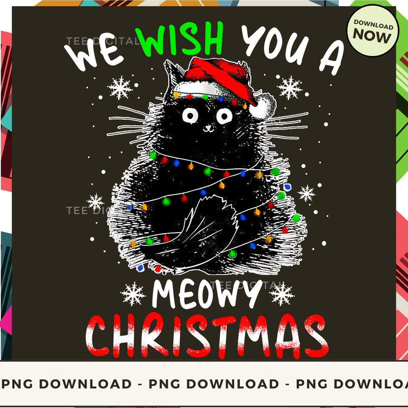 We Wish You A Meow Christmas - Christmas Black Cat_1.jpg