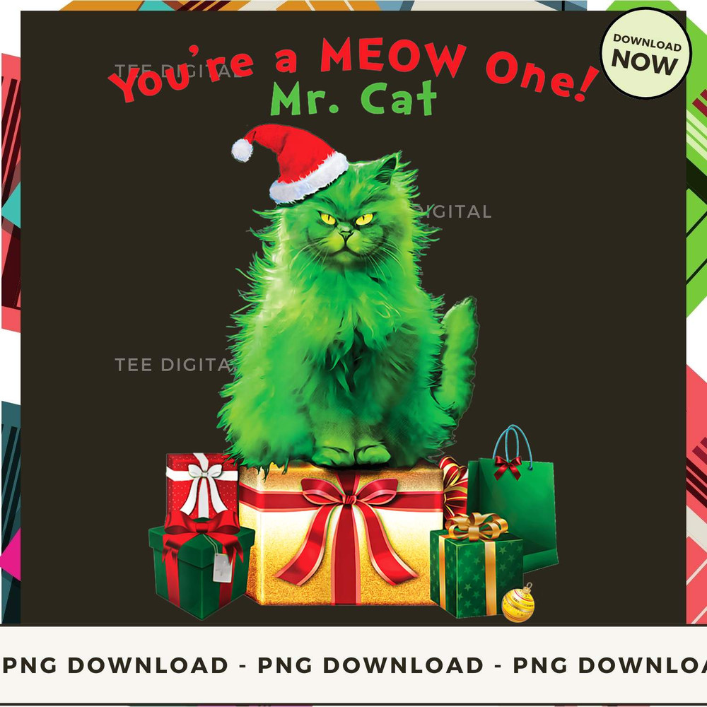 You Are A Meow One - Funny Christmas Cat_1.jpg