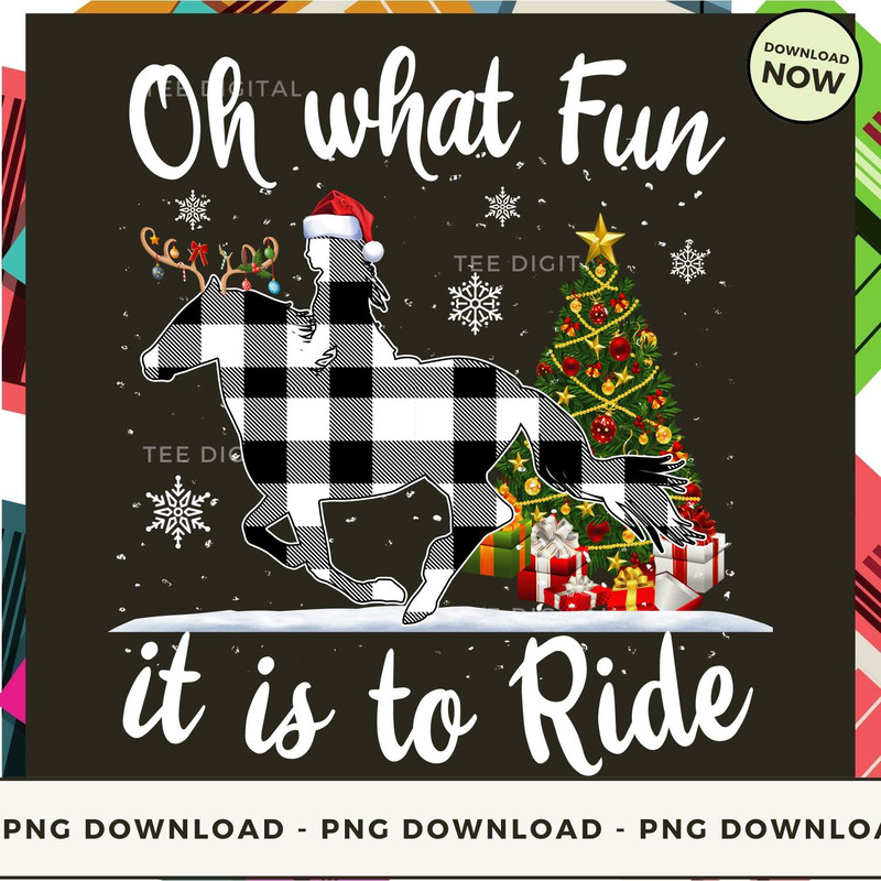 Horse With Reindeer Horn - Oh What Fun It Is To Ride - Christmas Horse Riding.jpg
