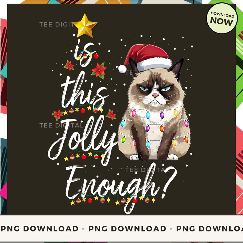 Is This Jolly Enough - Funny Christmas Cat_2.jpg