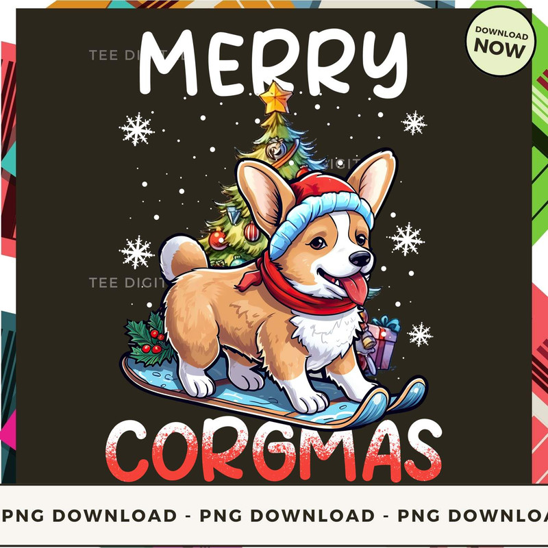 Merry Corgmas - Cute Baby Corgi Christmas Shirt.jpg