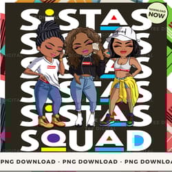 digital | black girls chibi - sistas dashiki png download, png file, printable png, instant download