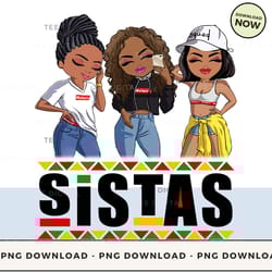 digital | black girls - sistas dashiki png download, png file, printable png, instant download