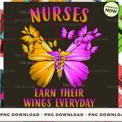 digital | nurses earn their wings everyday png download, png file, printable png, instant download