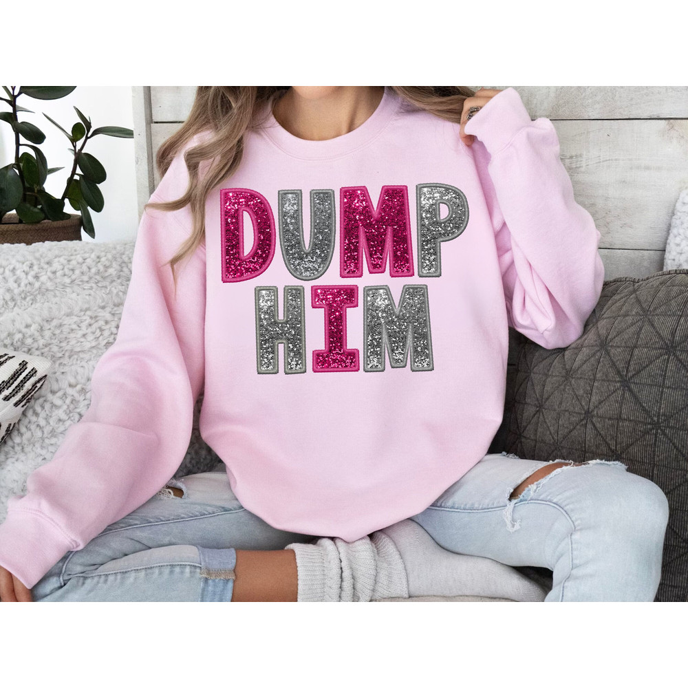 Faux Chenille Dump Him Png, Anti Valentine's Png, Faux Chenille Letters Png, Anti Valentine Png, Retro Png, Funny Valentine Png, Single Png.jpg