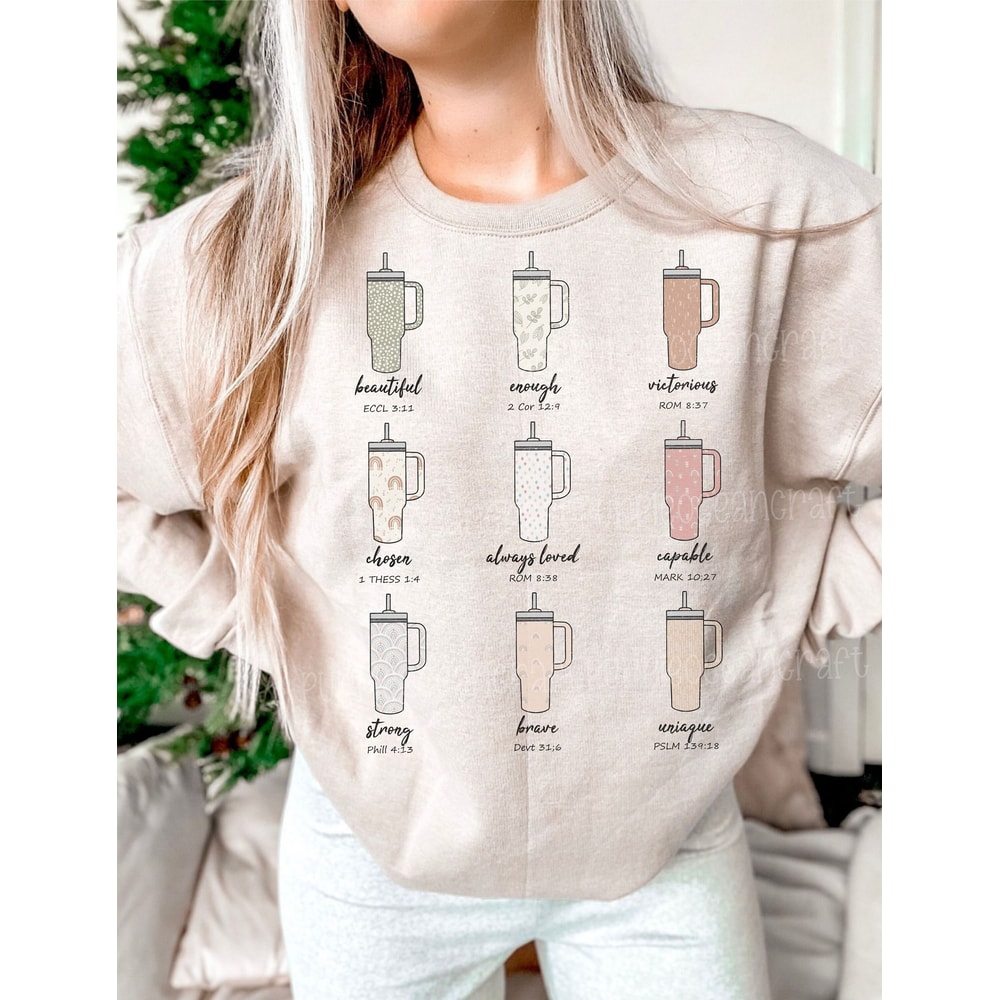 God Says I Am Bible Verse Stanley Tumbler PNG Sublimation Design Download Bougie Holiday Christmas DTF Sticker Shirt Idea.jpg